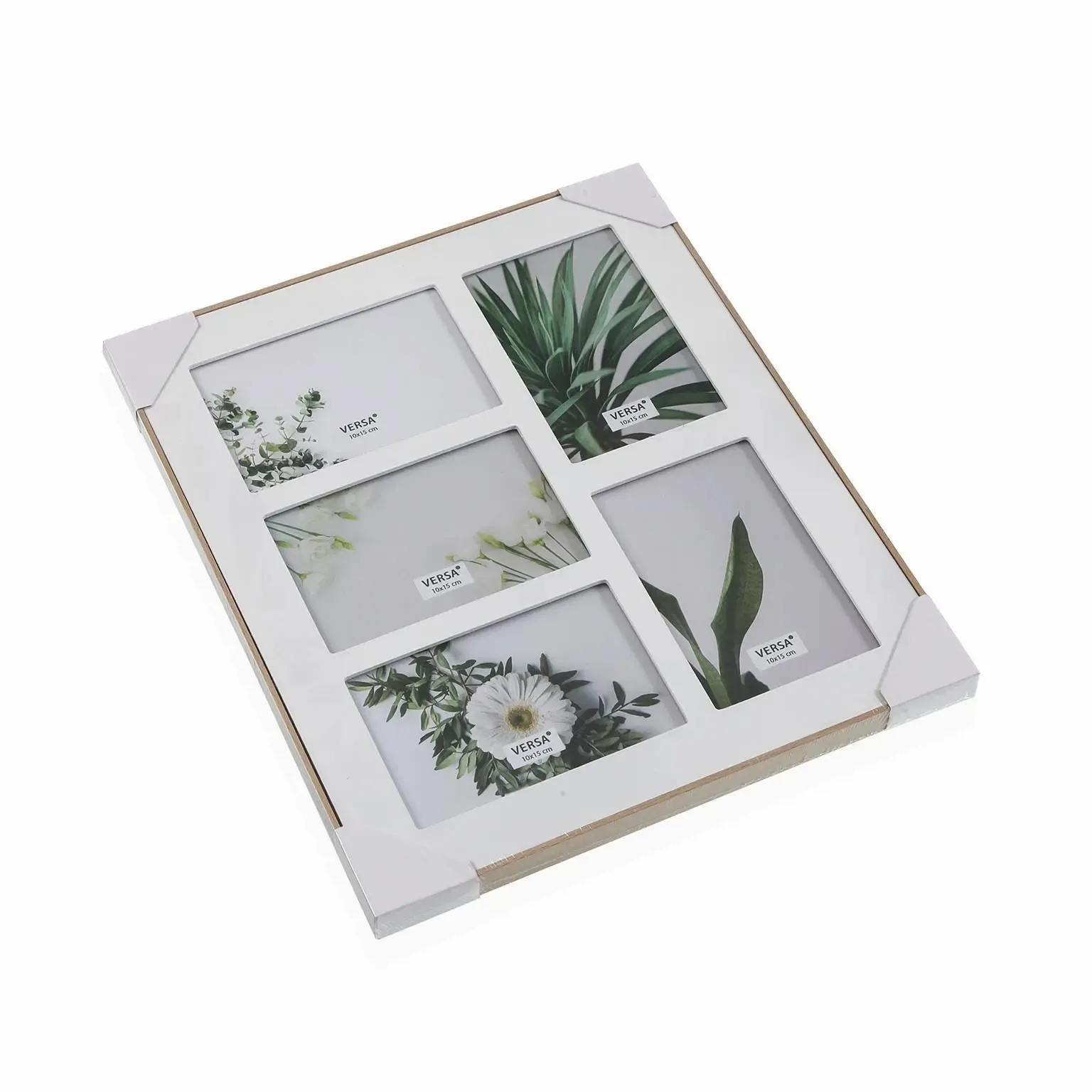 Marco para 5 fotos 10×15 cm madera blanca - Imagen 4